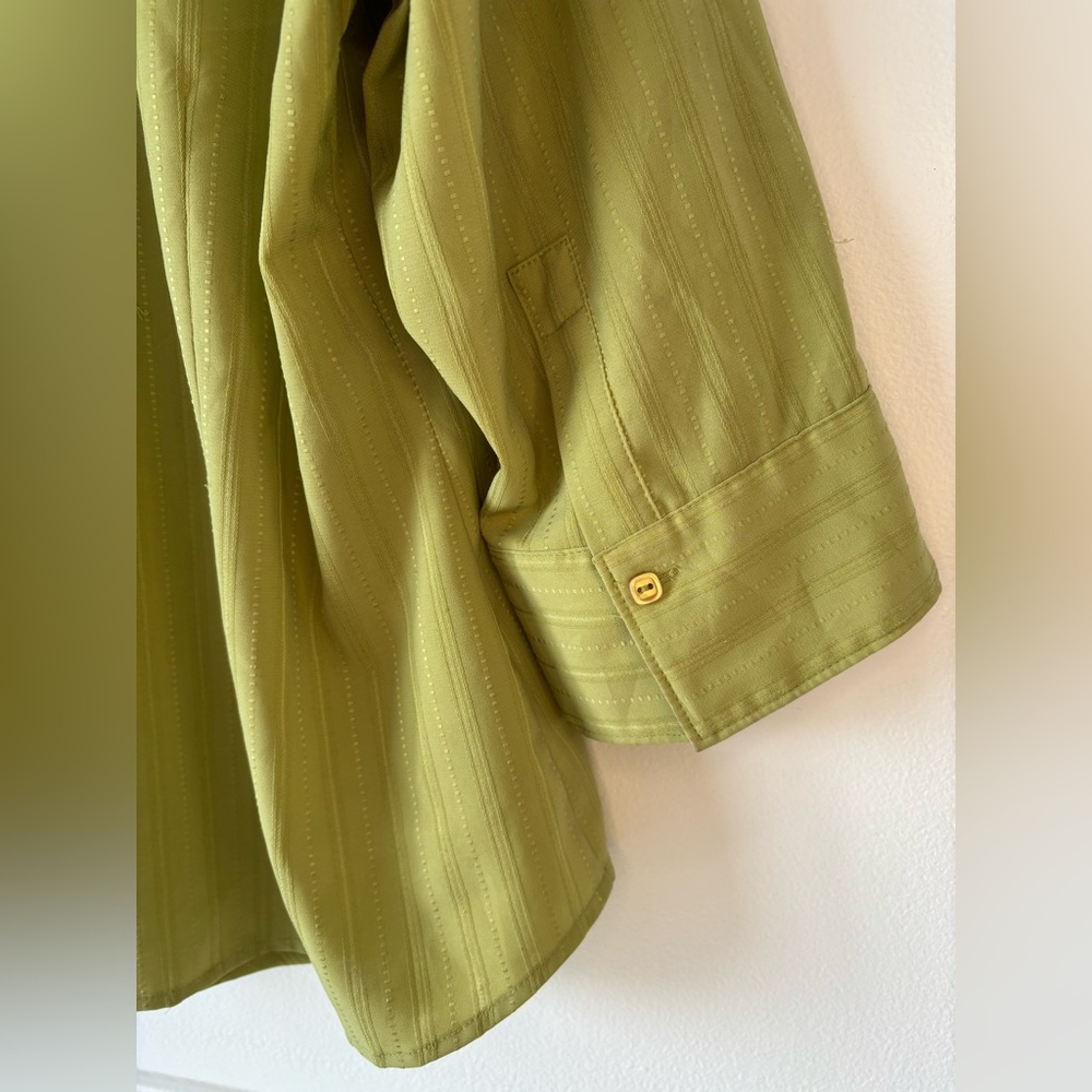 Fred David Light Green Women's Button-Down Blouse - Picture 6 of 10